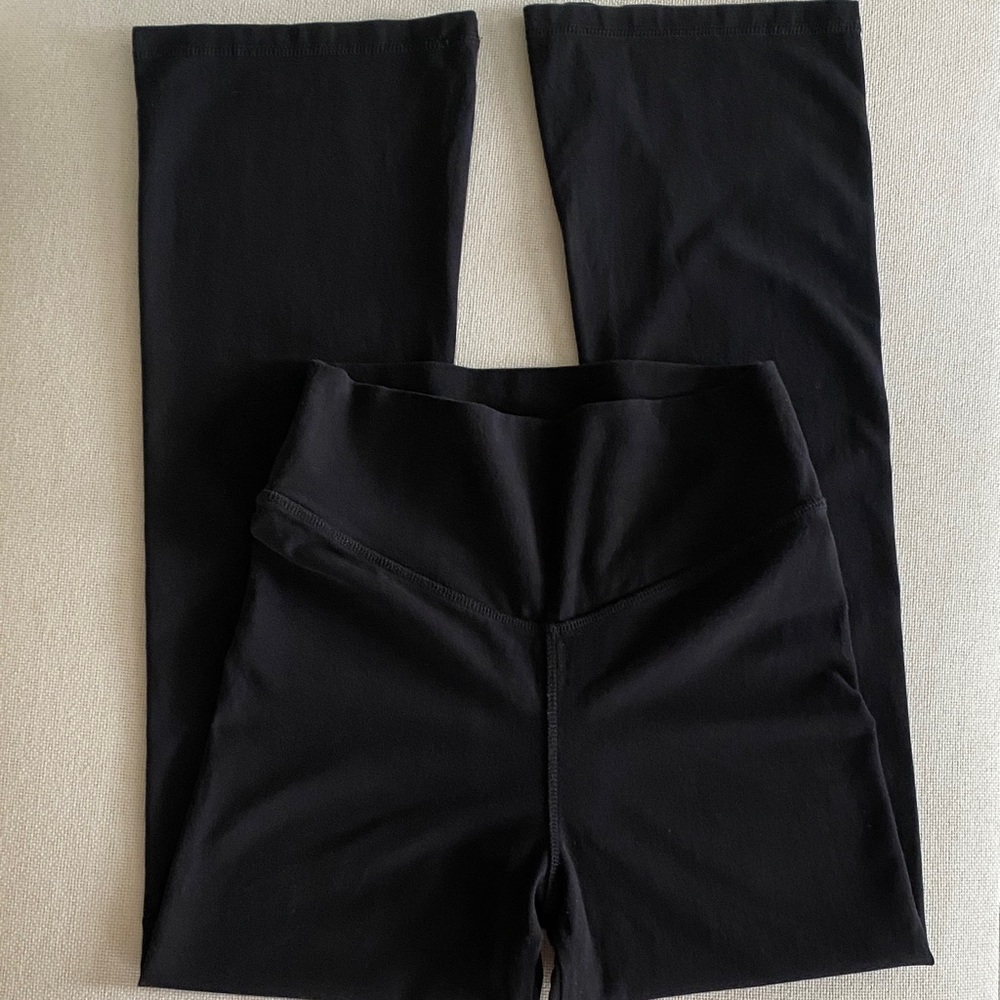 The Upside Peached Thia Crop Flare Women's Black Yoga Pants